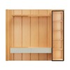 Painel para Sala de Estar 222cm com Cristaleira Led - Carvalho Rosé/Off White Fosco