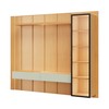 Painel para Sala de Estar 222cm com Cristaleira Led - Carvalho Rosé/Off White Fosco