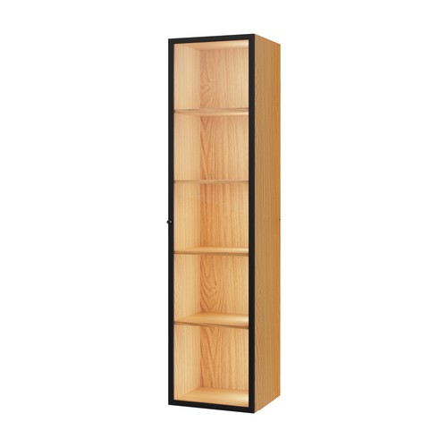 Nicho Suspenso Led 165cm com Porta de Vidro - Carvalho Rosé