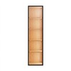 Nicho Suspenso Led 165cm com Porta de Vidro - Carvalho Rosé