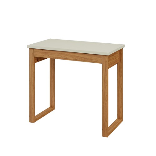 Mesa para Escritório Industrial 80cm com 1 Gaveta - Off White/Freijó