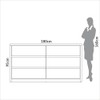 Cômoda 180cm 6 Gavetas - Carvalho Rosé