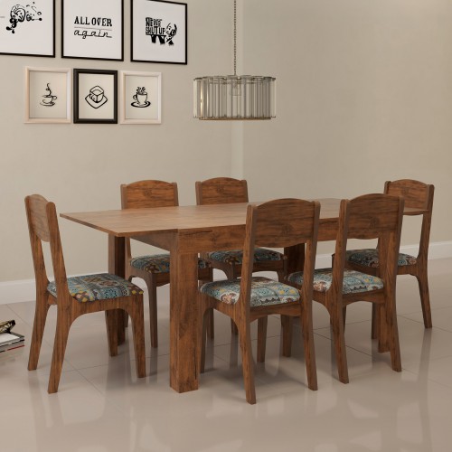 Mesa de Jantar Extensível 6 Lugares Basic Nobre - Dalla Costa