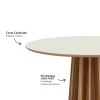 Mesa de Jantar Redonda 4 Lugares Nature Off White/Freijó - Dalla Costa