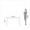 Mesa de Jantar Retangular 4 Lugares 137cm Basic Off White/Freijó - Dalla Costa