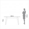 Mesa de Jantar Retangular 6 Lugares 160cm Basic Off White/Freijó - Dalla Costa