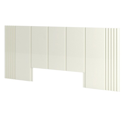 Cabeceira Queen 300cm Ripada Off White - Dalla Costa