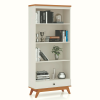 Estante para Livros com 1 Gaveta Retrô Off White/Freijó - Dalla Costa