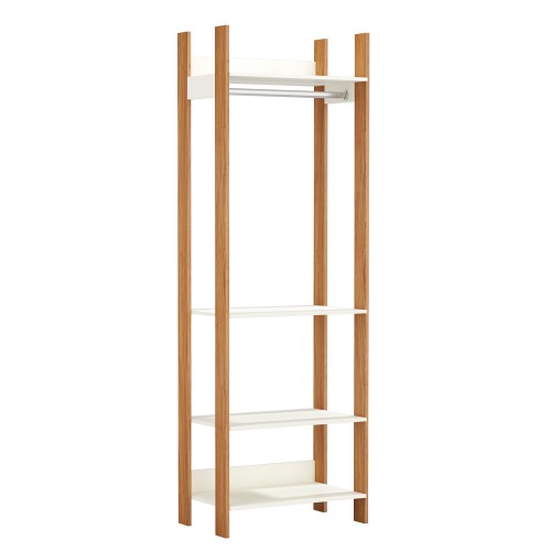Closet 1 Torre Cabideiro Industrial Off White/Freijó - Dalla Costa