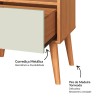 Mesa de Cabeceira 1 Gaveta Basic Freijó/Off White - Dalla Costa
