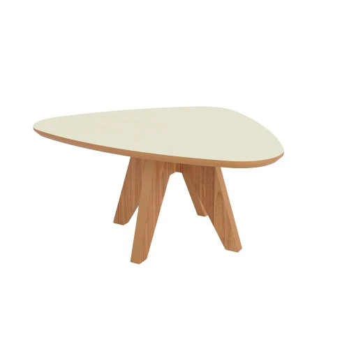 Mesa de Centro Orgânica Tb612 Nature Off White/Freijó - Dalla Costa