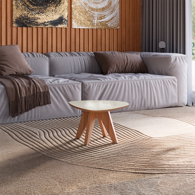 Mesa de Centro Orgânica Tb612 Nature Off White/Freijó - Dalla Costa