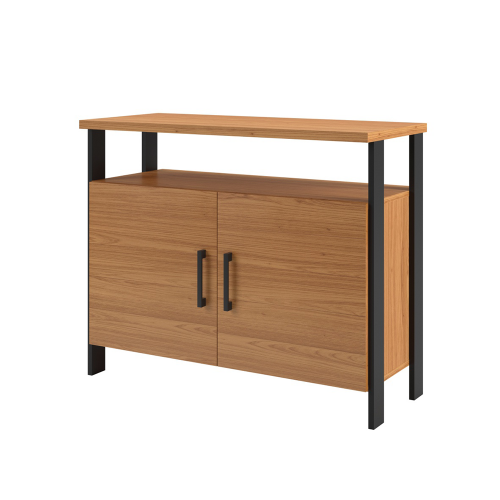 Balcão 2 Portas Industrial Freijó/Preto - Dalla Costa