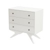 Cômoda 3 Gavetas Retrô Off White - Dalla Costa