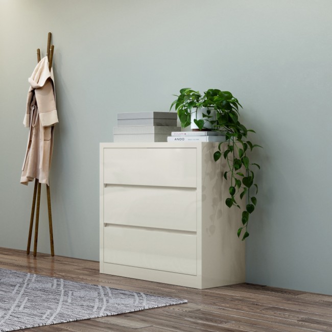 Cômoda 3 Gavetas Basic Off White - Dalla Costa
