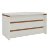 Mesa para Escritório Robust Tc145 Off White/Freijó - Dalla Costa