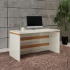 Mesa para Escritório Robust Tc145 Off White/Freijó - Dalla Costa