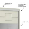 Guarda-Roupa 2 Portas de Correr 4 Gavetas Espelhado Basic Off White - Dalla Costa