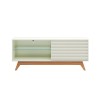 Rack para TV Até 55 Polegadas 1 Porta Retrô Off White/Freijó - Dalla Costa