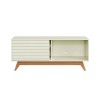 Rack para TV Até 55 Polegadas 1 Porta Retrô Off White/Freijó - Dalla Costa