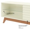 Rack para TV Até 55 Polegadas 1 Porta Retrô Off White/Freijó - Dalla Costa