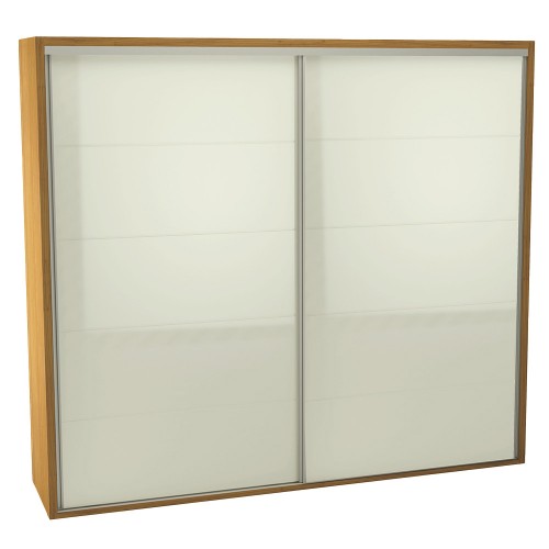 Guarda-Roupa 2 Portas de Correr 4 Gavetas 6 Prateleiras Basic Freijó/Off White - Dalla Costa