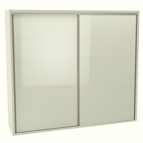 Guarda-Roupa 2 Portas de Correr 4 Gavetas 6 Prateleiras Basic Off White - Dalla Costa