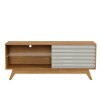 Rack para TV Até 55 Polegadas 1 Porta Retrô Freijó/Off White - Dalla Costa