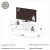 Rack para TV Até 55 Polegadas 1 Porta Retrô Freijó/Off White - Dalla Costa