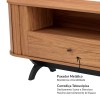 Rack para TV Até 60 Polegadas 2 Gavetas Curvo Nature Freijó/Preto - Dalla Costa