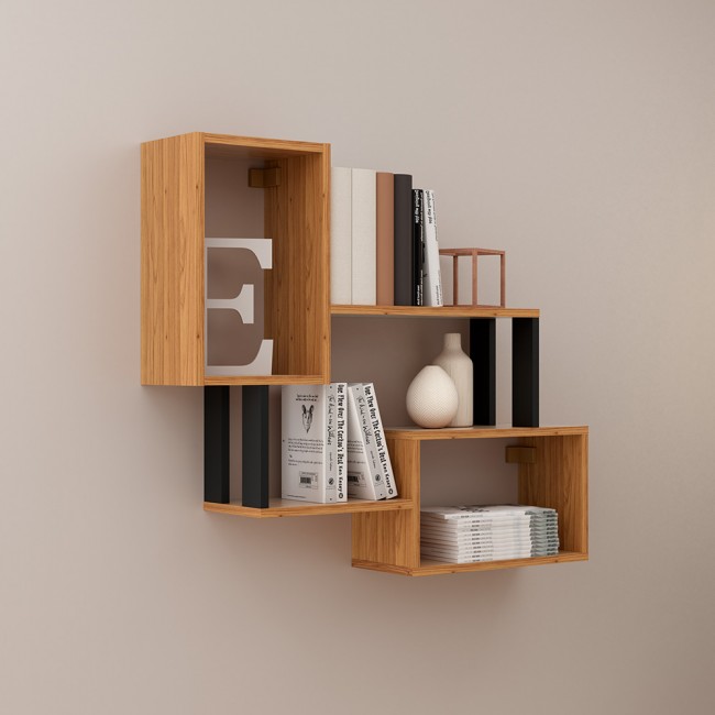 Nicho Retangular 100% Mdf Industrial F25 Freijó/Preto - Dalla Costa