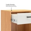Mesa de Cabeceira 1 Gaveta Reta Basic Freijó/Off White - Dalla Costa