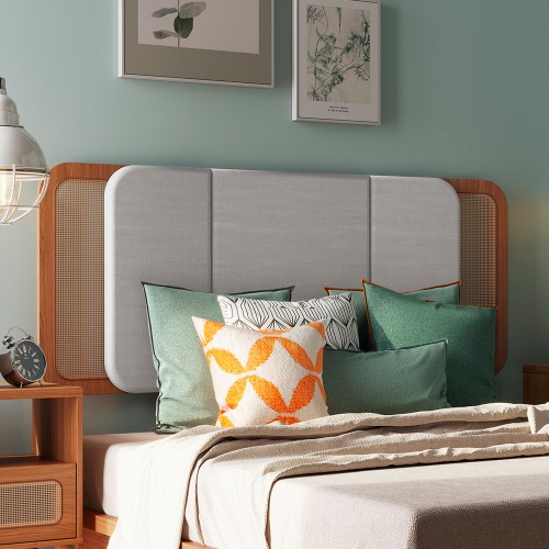 Cabeceira Tela Sintética Curve Freijó - Dalla Costa