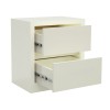 Mesa de Cabeceira 2 Gavetas Basic Off White - Dalla Costa
