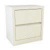 Mesa de Cabeceira 2 Gavetas Basic Off White - Dalla Costa