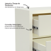 Mesa de Cabeceira 2 Gavetas Basic Off White - Dalla Costa