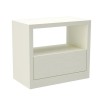 Mesa de Cabeceira 1 Gaveta 100% Mdf Basic Off White - Dalla Costa