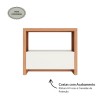 Mesa de Cabeceira 1 Gaveta 100% Mdf Basic Freijó/Off White - Dalla Costa