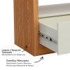 Mesa de Cabeceira 1 Gaveta 100% Mdf Basic Freijó/Off White - Dalla Costa