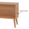 Rack para TV 135cm Até 55 Polegadas 1 Porta com Palha Natural Curve Freijó - Dalla Costa
