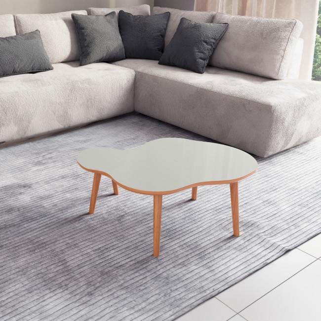 Mesa de Centro Orgânica Tb616 Nature Off White/Freijó - Dalla Costa