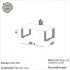 Mesa de Centro Retangular 89,5 X 53cm Industrial Freijó/Preto - Dalla Costa