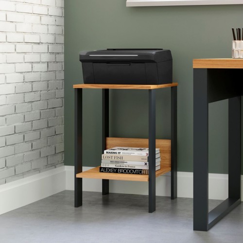 Mesa de Canto Industrial Freijó/Preto - Dalla Costa