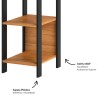 Estante para Livros 5 Prateleiras Industrial Freijó/Preto - Dalla Costa