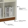 Estante para Livros Robust Off White/Freijó - Dalla Costa