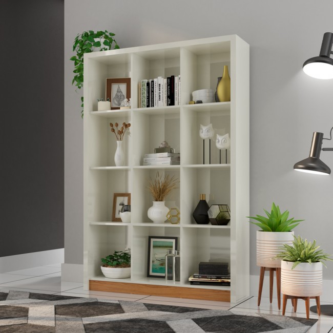 Estante para Livros Robust Off White/Freijó - Dalla Costa