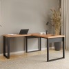 Mesa para Escritório 100% Mdf Industrial Freijó/Preto - Dalla Costa