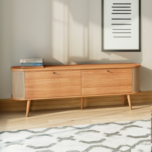 Rack  para TV Até 60 Polegadas 2 Portas Tela Sintética Curve Freijó - Dalla Costa