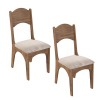 Cadeiras Kit 2 Cadeiras 100% Mdf Ca18/2 N20 Nobre/Bege Rústico - Dalla Costa