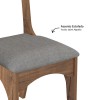 Cadeiras Kit 2 Cadeiras 100% Mdf Ca18/2 N22 Nobre/Linho Cinza Escuro - Dalla Costa
